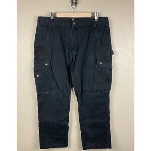 Carhartt M Carpenter Pants 36x32 Ripstop Black Relaxed Workwear (36x29) Measured